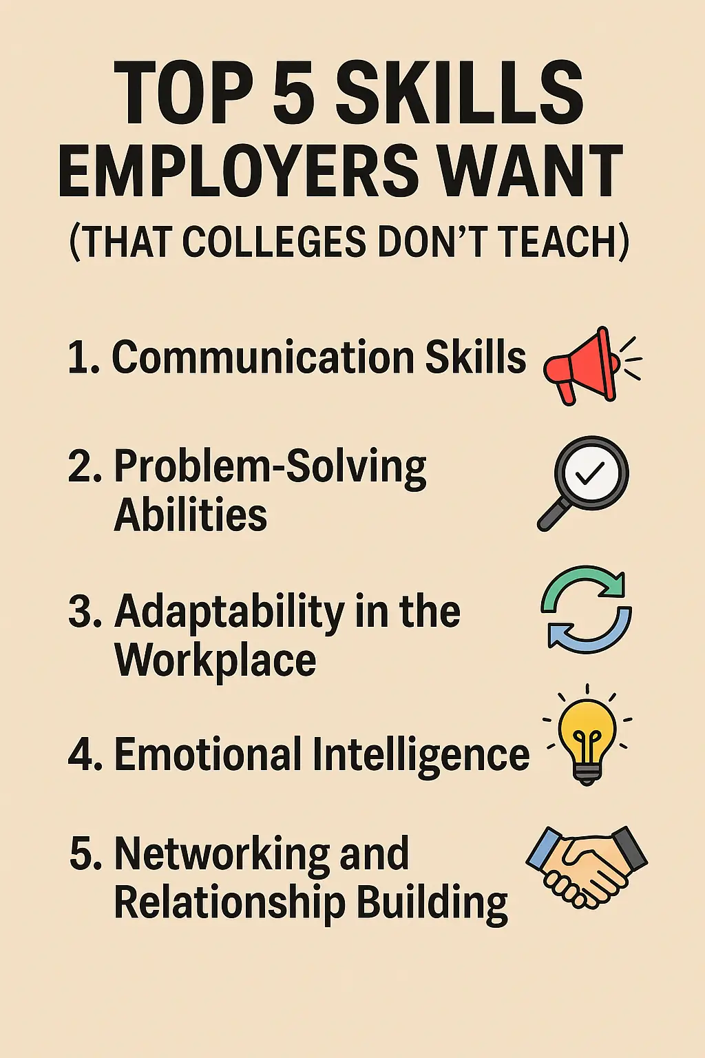 Top 5 Skills Employers Want (That Colleges Don’t Teach)